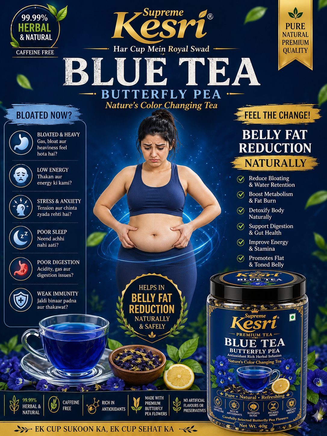 Blue Tea (Butterfly Pea Flower) –40g