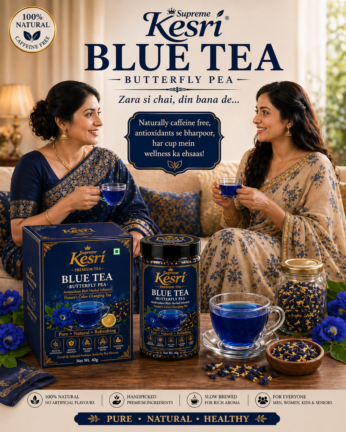 Blue Tea (Butterfly Pea Flower) –40g