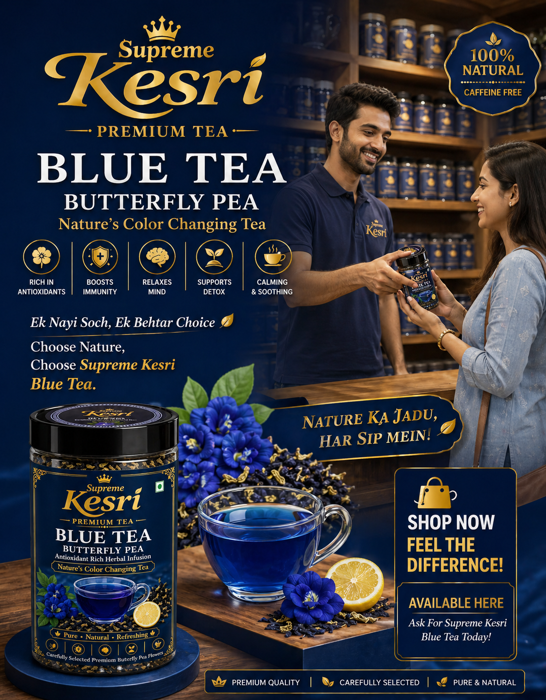 Blue Tea (Butterfly Pea Flower) –40g