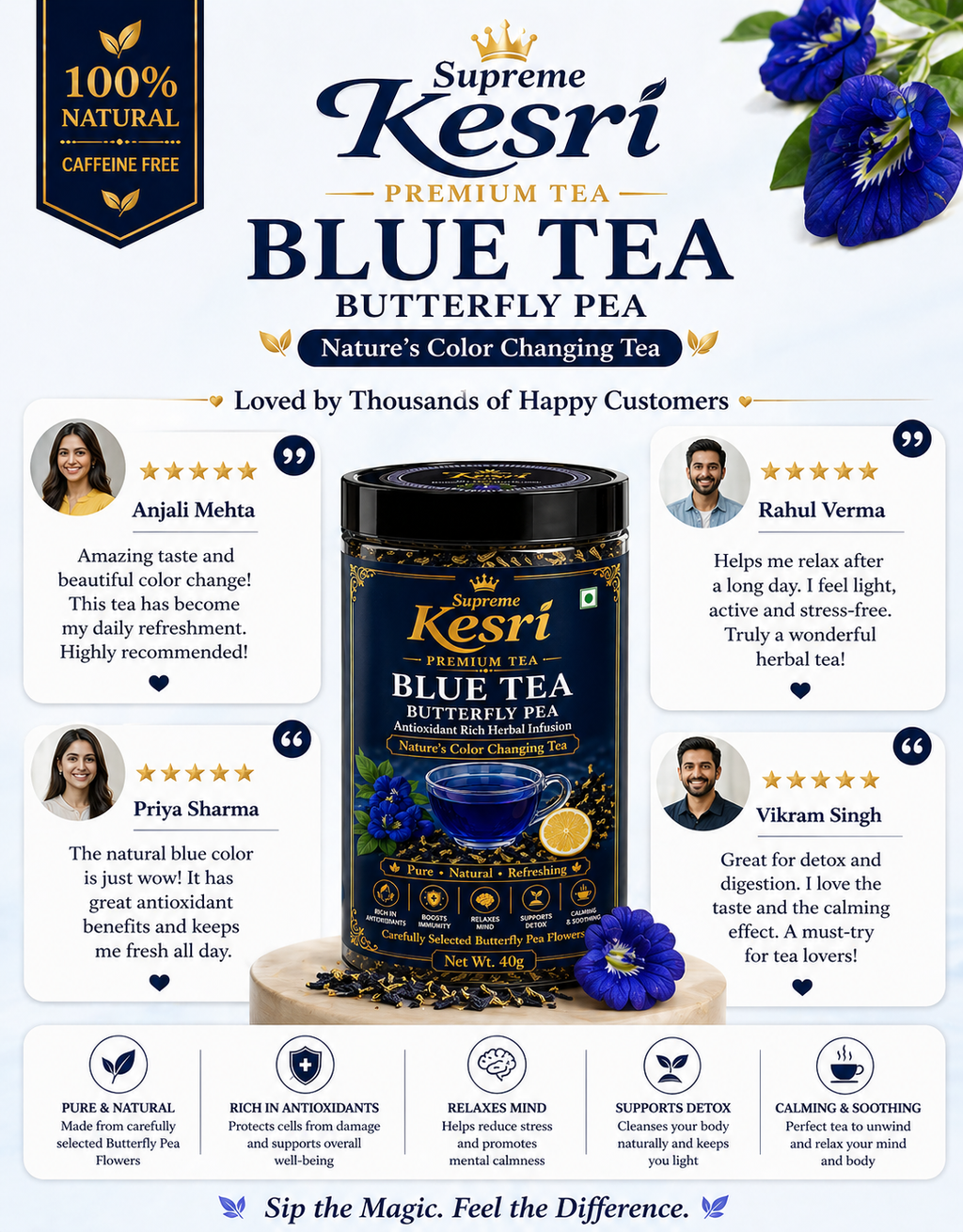 Blue Tea (Butterfly Pea Flower) –40g
