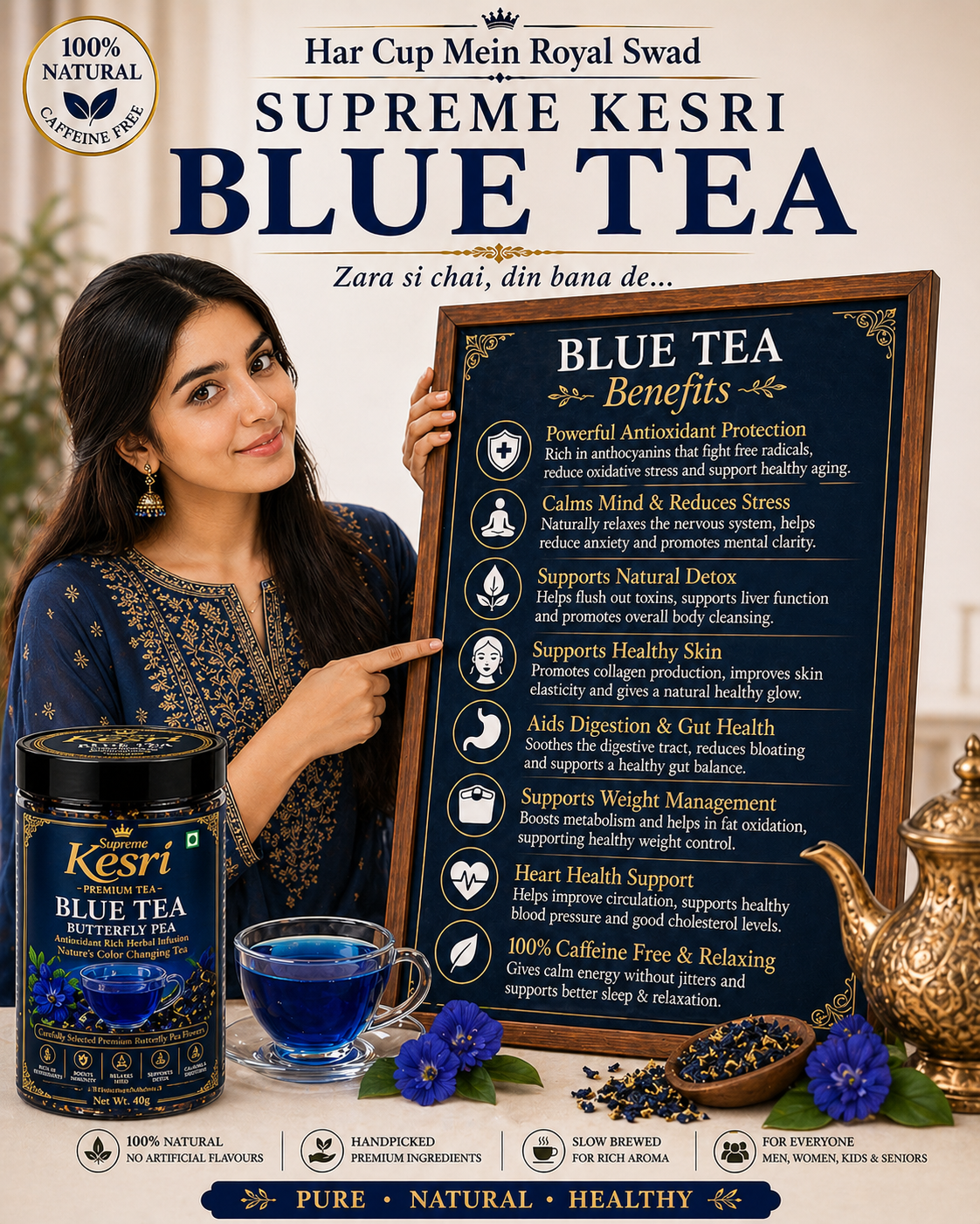 Blue Tea (Butterfly Pea Flower) –40g