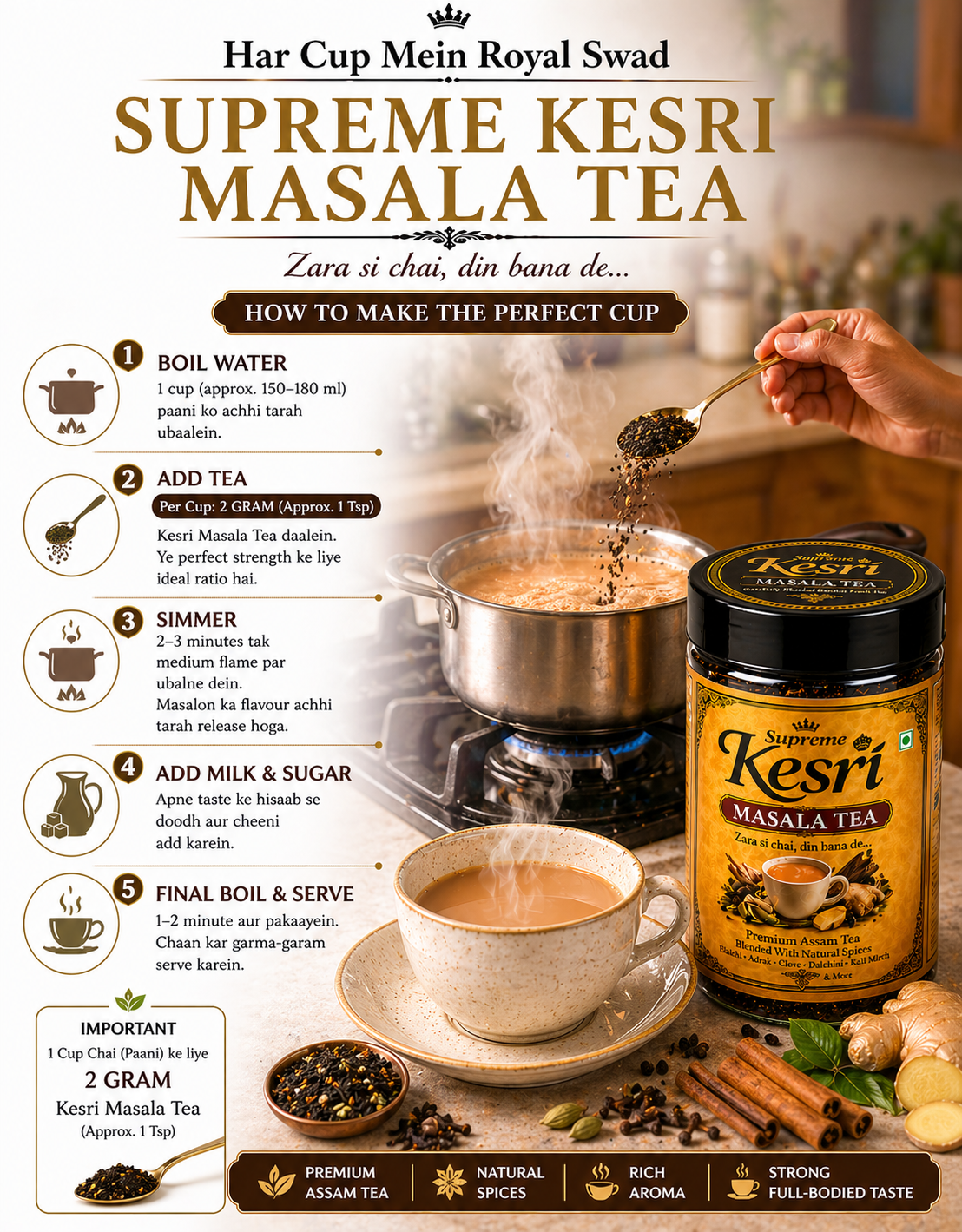 Supreme Kesri Masala Tea 200g