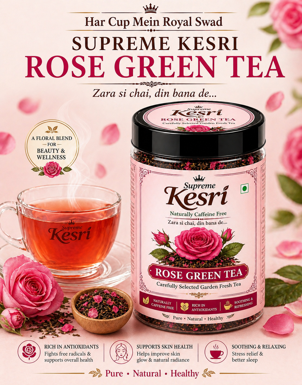 Rose Green Tea-100g